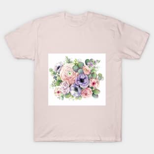 Anemones and roses T-Shirt